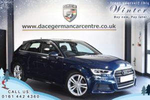 Used 2016 BLUE AUDI A3 Hatchback 2.0 TDI S LINE 5DR 148 BHP (reg. 2016-09-28) for sale in Worsley