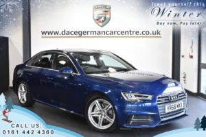 Used 2016 BLUE AUDI A4 Saloon 2.0 TDI QUATTRO S LINE 4DR AUTO 188 BHP (reg. 2016-09-30) for sale in Worsley