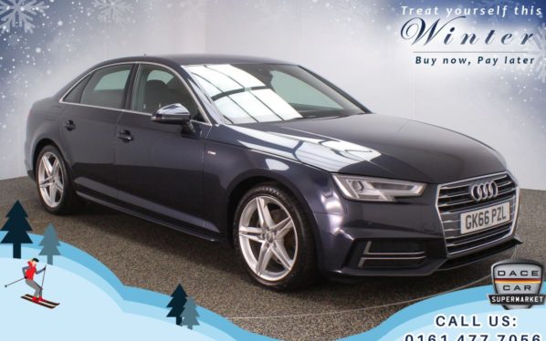 Used 2016 BLUE AUDI A4 Saloon 2.0 TDI S LINE 4d AUTO 148 BHP (reg. 2016-11-04) for sale in Oldham