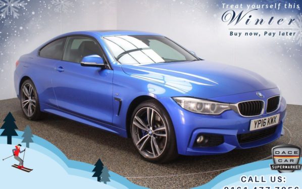 Used 2016 BLUE BMW 4 SERIES Coupe 3.0 430D XDRIVE M SPORT 2d AUTO 255 BHP (reg. 2016-03-31) for sale in Oldham