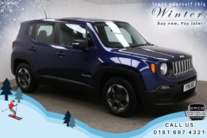 Used 2016 BLUE JEEP RENEGADE 4x4 1.6 M-JET SPORT 5d 118 BHP (reg. 2016-05-31) for sale in Bury