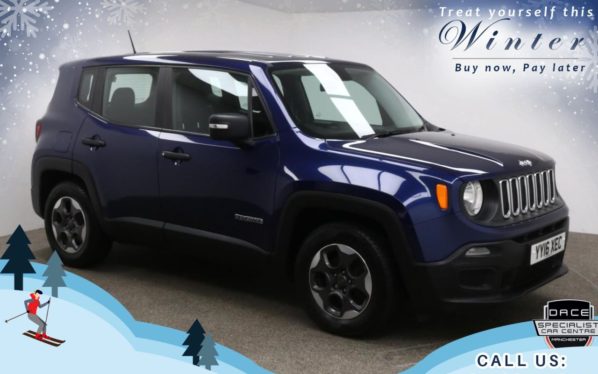 Used 2016 BLUE JEEP RENEGADE 4x4 1.6 M-JET SPORT 5d 118 BHP (reg. 2016-05-31) for sale in Bury