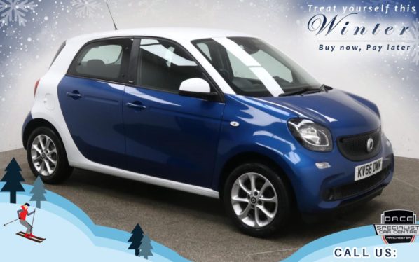 Used 2016 BLUE SMART FORFOUR Hatchback 0.9 PASSION PREMIUM T 5d 90 BHP (reg. 2016-11-08) for sale in Bury