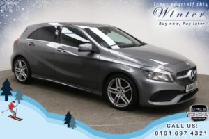 Used 2016 GREY MERCEDES-BENZ A-CLASS Hatchback 1.5 A 180 D AMG LINE 5d AUTO 107 BHP (reg. 2016-10-21) for sale in Bury