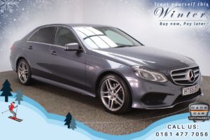 Used 2016 GREY MERCEDES-BENZ E-CLASS Saloon 2.1 E220 BLUETEC AMG LINE PREMIUM 4d AUTO 174 BHP (reg. 2016-02-29) for sale in Oldham