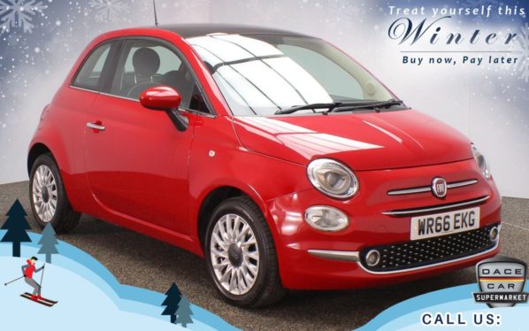 Used 2016 RED FIAT 500 Hatchback 1.2 LOUNGE 3d 69 BHP (reg. 2016-09-29) for sale in Oldham