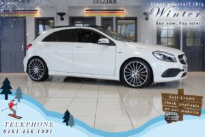 Used 2016 WHITE MERCEDES-BENZ A-CLASS Hatchback 2.0 A 250 AMG PREMIUM 5d AUTO 215 BHP (reg. 2016-04-12) for sale in Bredbury