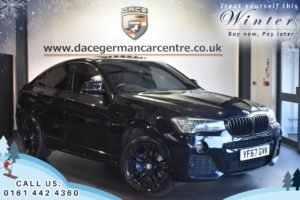 Used 2017 BLACK BMW X4 4x4 2.0 XDRIVE20D M SPORT 4DR AUTO 188 BHP (reg. 2017-11-28) for sale in Worsley