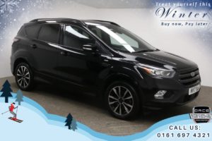 Used 2017 BLACK FORD KUGA Hatchback 2.0 ST-LINE TDCI 5d 148 BHP (reg. 2017-03-08) for sale in Bury