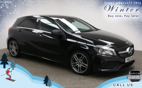 Used 2017 BLACK MERCEDES-BENZ A-CLASS Hatchback 1.5 A 180 D AMG LINE 5d 107 BHP (reg. 2017-09-18) for sale in Bury