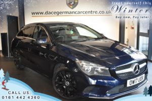 Used 2017 BLUE MERCEDES-BENZ CLA Estate 2.1 CLA 200 D SPORT 5DR AUTO 134 BHP (reg. 2017-08-01) for sale in Worsley