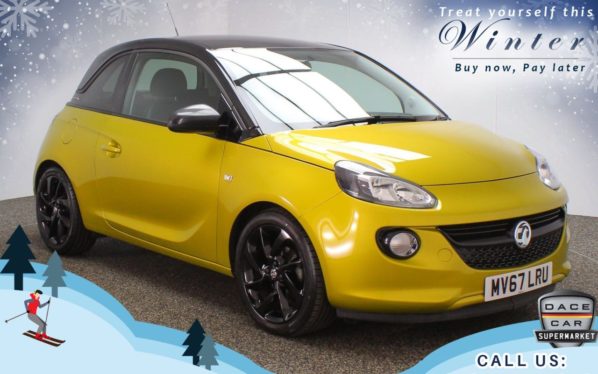 Used 2017 GOLD VAUXHALL ADAM Hatchback 1.2 ENERGISED 3d 69 BHP (reg. 2017-09-04) for sale in Oldham