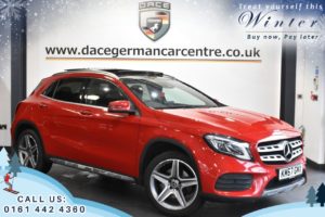 Used 2017 RED MERCEDES-BENZ GLA-CLASS Estate 2.1 GLA 220 D 4MATIC AMG LINE PREMIUM PLUS 5DR AUTO 174 BHP (reg. 2017-10-31) for sale in Worsley