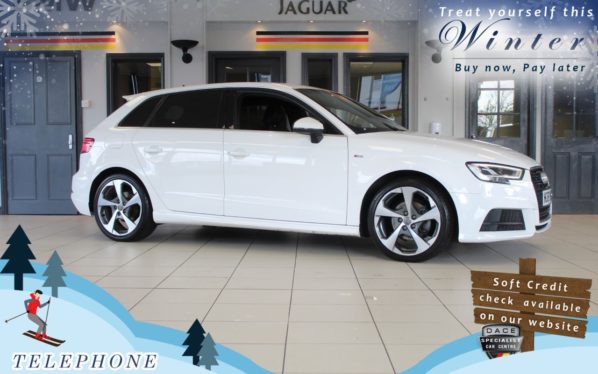 Used 2017 WHITE AUDI A3 Hatchback 1.4 TFSI S LINE 5d 148 BHP (reg. 2017-01-31) for sale in Bredbury