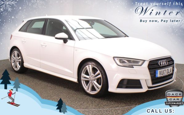 Used 2017 WHITE AUDI A3 Hatchback 1.6 TDI S LINE 5d 109 BHP (reg. 2017-03-03) for sale in Oldham