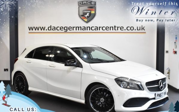 Used 2017 WHITE MERCEDES-BENZ A-CLASS Hatchback 1.6 A 160 AMG LINE EXECUTIVE 5d AUTO 102 BHP (reg. 2017-09-05) for sale in Worsley