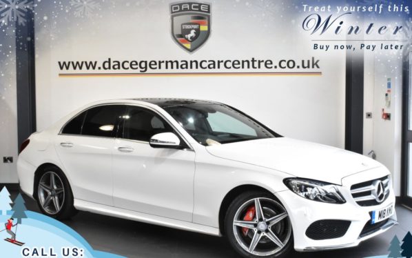 Used 2017 WHITE MERCEDES-BENZ C-CLASS Saloon 2.1 C 220 D AMG LINE PREMIUM 4DR AUTO 170 BHP (reg. 2017-03-03) for sale in Worsley