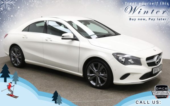 Used 2017 WHITE MERCEDES-BENZ CLA Coupe 2.1 CLA 200 D SPORT 4d 134 BHP (reg. 2017-09-01) for sale in Bury