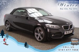Used 2018 BLACK BMW 2 SERIES Convertible 1.5 218I SPORT 2d 134 BHP (reg. 2018-03-29) for sale in Oldham