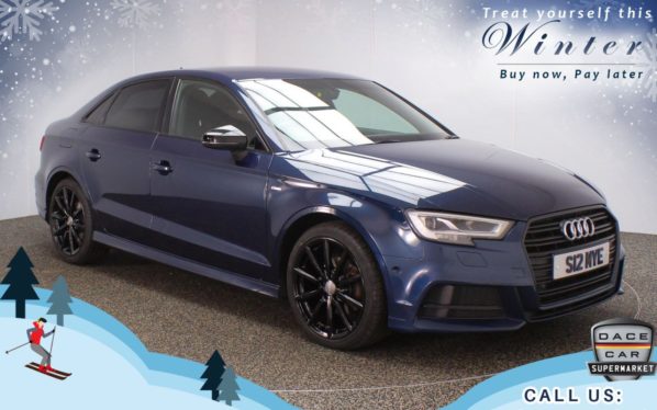 Used 2018 BLUE AUDI A3 Saloon 2.0 TDI BLACK EDITION 4d AUTO 148 BHP (reg. 2018-02-06) for sale in Oldham