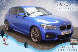Used 2018 BLUE BMW 1 SERIES Hatchback 1.5 116D M SPORT 5d AUTO 114 BHP FREE 1 YEAR WARRANTY (reg. 2018-03-14) for sale in Oldham