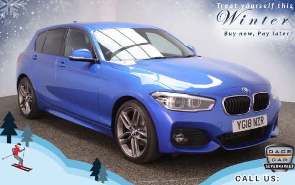 Used 2018 BLUE BMW 1 SERIES Hatchback 1.5 116D M SPORT 5d AUTO 114 BHP FREE 1 YEAR WARRANTY (reg. 2018-03-14) for sale in Oldham