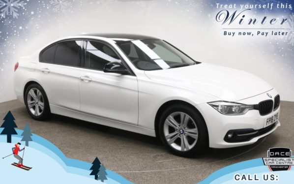 Used 2018 WHITE BMW 3 SERIES Saloon 2.0 320D ED SPORT 4d AUTO 161 BHP (reg. 2018-05-11) for sale in Bury