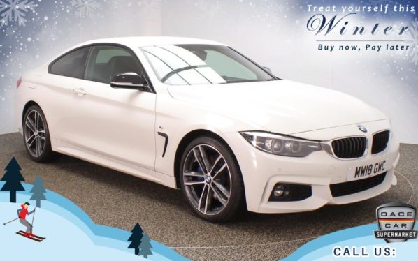 Used 2018 WHITE BMW 4 SERIES Coupe 2.0 420I M SPORT 2d 181 BHP (reg. 2018-05-31) for sale in Oldham