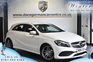 Used 2018 WHITE MERCEDES-BENZ A-CLASS Hatchback 1.6 A 180 AMG LINE PREMIUM 5DR 121 BHP (reg. 2018-01-31) for sale in Worsley