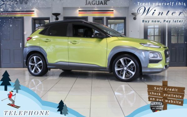 Used 2018 YELLOW HYUNDAI KONA Hatchback 1.6 PREMIUM GT 5d AUTO 175 BHP (reg. 2018-05-26) for sale in Bredbury