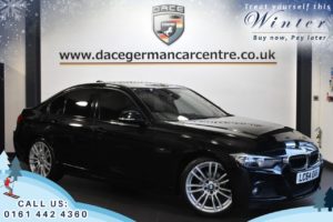 Used 2014 BLACK BMW 3 SERIES Saloon 2.0 318D M SPORT 4DR AUTO 141 BHP (reg. 2014-12-30) for sale in Trafford