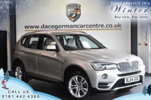 Used 2014 SILVER BMW X3 Estate 2.0 XDRIVE20D XLINE 5d AUTO 188 BHP (reg. 2014-12-15) for sale in Trafford