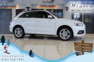 Used 2014 WHITE AUDI Q3 Estate 2.0 TDI S LINE 5d 138 BHP (reg. 2014-04-03) for sale in Cheadle