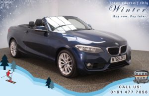 Used 2015 BLUE BMW 2 SERIES Convertible 1.5 218I SE 2d AUTO 134 BHP FREE 1 YEAR WARRANTY (reg. 2015-10-22) for sale in Chadderton