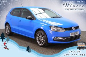 Used 2015 BLUE VOLKSWAGEN POLO Hatchback 1.0 SE DESIGN 5d 60 BHP (reg. 2015-03-31) for sale in Chadderton