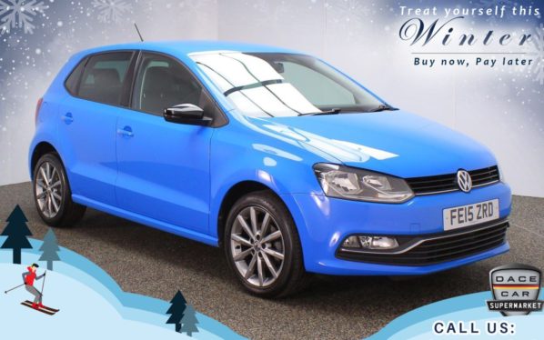 Used 2015 BLUE VOLKSWAGEN POLO Hatchback 1.0 SE DESIGN 5d 60 BHP (reg. 2015-03-31) for sale in Chadderton