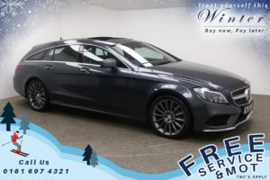 Used 2015 GREY MERCEDES-BENZ CLS CLASS Estate 2.1 CLS220 BLUETEC AMG LINE PREMIUM PLUS 5d AUTO 174 BHP (reg. 2015-04-20) for sale in Prestwich
