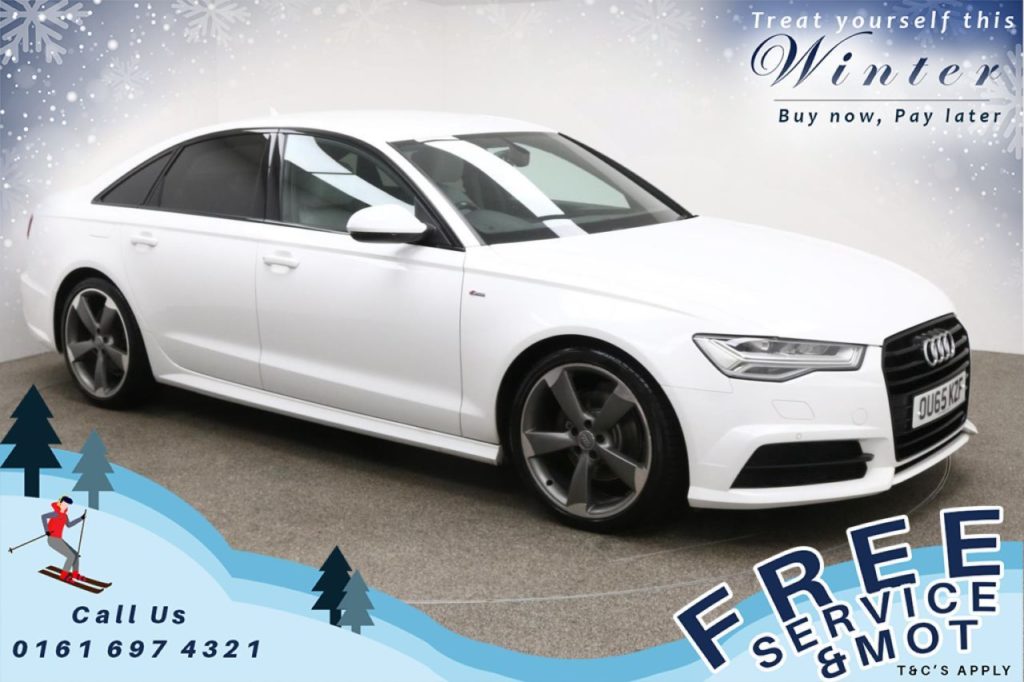 Used 2015 WHITE AUDI A6 Saloon 2.0 TDI ULTRA BLACK EDITION 4d 188 BHP (reg. 2015-10-14) for sale in Prestwich
