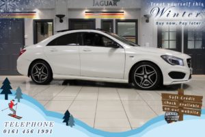 Used 2015 WHITE MERCEDES-BENZ CLA Coupe 1.6 CLA180 AMG SPORT 4d 122 BHP (reg. 2015-03-18) for sale in Cheadle