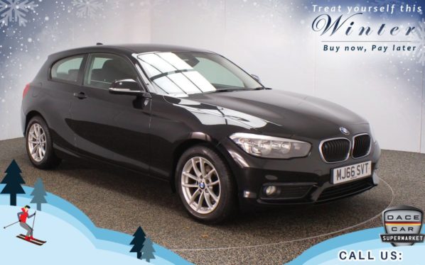 Used 2016 BLACK BMW 1 SERIES Hatchback 1.5 116D ED PLUS 3d 114 BHP (reg. 2016-11-22) for sale in Chadderton