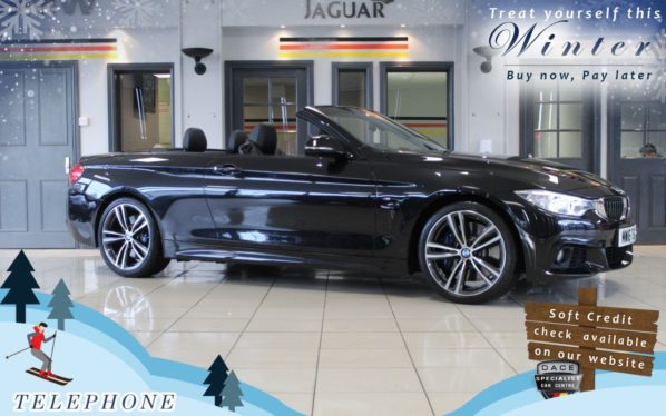 Used 2016 BLACK BMW 4 SERIES Convertible 3.0 440I M SPORT 2d AUTO 322 BHP (reg. 2016-05-12) for sale in Cheadle