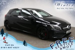 Used 2016 BLACK MERCEDES-BENZ A-CLASS Hatchback 1.6 A 200 AMG LINE PREMIUM 5d AUTO 154 BHP (reg. 2016-05-18) for sale in Prestwich