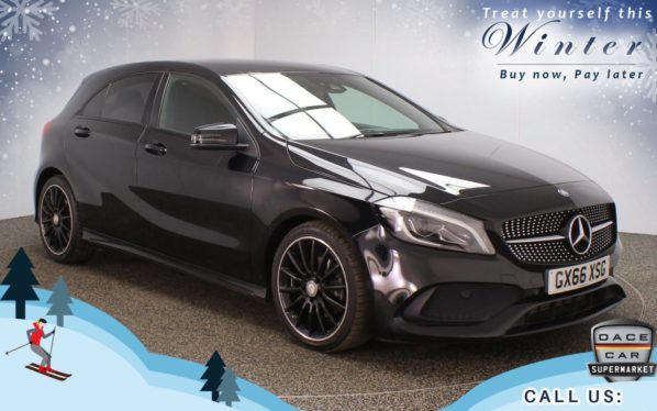 Used 2016 BLACK MERCEDES-BENZ A-CLASS Hatchback 2.1 A 200 D AMG LINE PREMIUM 5d AUTO 134 BHP (reg. 2016-09-27) for sale in Chadderton