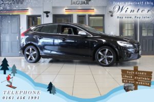 Used 2016 BLACK VOLVO V40 Hatchback 2.0 D4 R-DESIGN 5d 188 BHP (reg. 2016-07-14) for sale in Cheadle