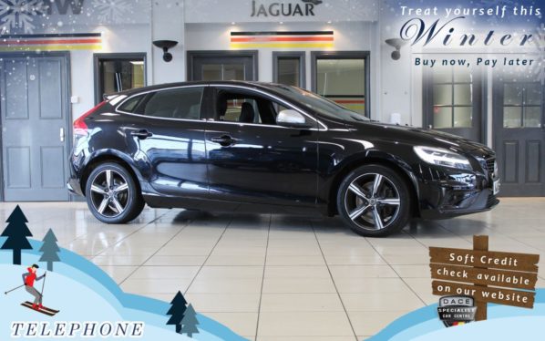 Used 2016 BLACK VOLVO V40 Hatchback 2.0 D4 R-DESIGN 5d 188 BHP (reg. 2016-07-14) for sale in Cheadle