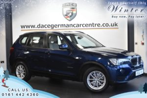 Used 2016 BLUE BMW X3 Estate 2.0 XDRIVE20D SE AUTO 5DR 188 BHP (reg. 2016-04-28) for sale in Trafford