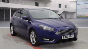 Used 2016 BLUE FORD FOCUS Hatchback 1.5 TITANIUM 5d AUTO 148 BHP (reg. 2016-04-13) for sale in Chadderton