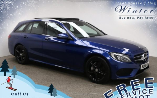 Used 2016 BLUE MERCEDES-BENZ C-CLASS Estate 2.1 C220 D AMG LINE PREMIUM PLUS 5d AUTO 170 BHP (reg. 2016-09-28) for sale in Prestwich