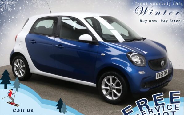 Used 2016 BLUE SMART FORFOUR Hatchback 0.9 PASSION PREMIUM T 5d 90 BHP (reg. 2016-11-08) for sale in Prestwich