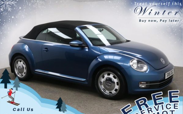 Used 2016 BLUE VOLKSWAGEN BEETLE Convertible 2.0 DESIGN TDI BLUEMOTION TECHNOLOGY 2d 148 BHP (reg. 2016-06-06) for sale in Prestwich